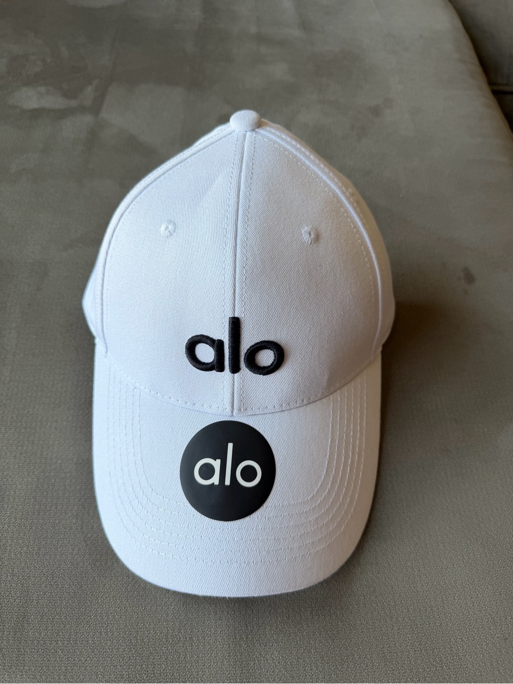 Alo women White Logo Baseball Cap